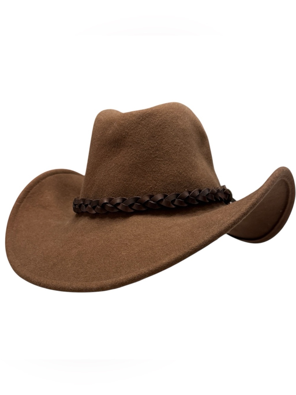 Bailey Switchback 100% felt wool outback hat with braided band made in USA